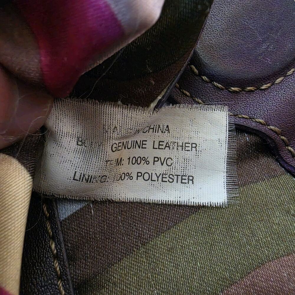 Tignanello Purse Soft Leather Hobo Shoulder Handbag Purple READ - Picture 12 of 14